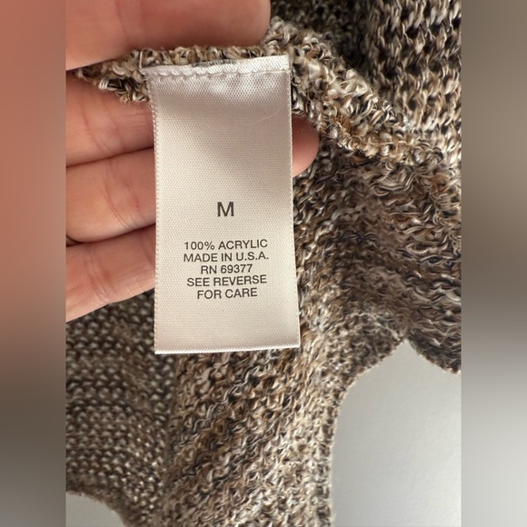 Dressbarn Knit Short Sleeve Open Front Cardigan Women’s SZ M Brown Casual Dressy - Picture 4 of 8